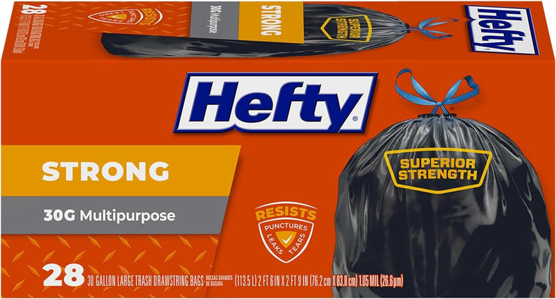 Hefty Strong Large Trash Bags, 30 Gallon, 74 Count (Packaging may vary) - Premium DECOR from Visit the Hefty Store - Just $15.99! Shop now at Handbags Specialist Headquarter