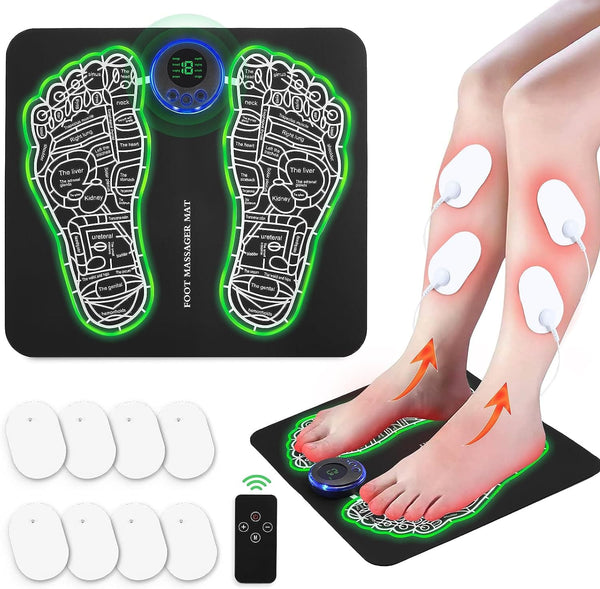 Foot Massager Mat -Foot Massager Pad for Pain Plantar Relief, Muscle Relaxation, Foldable Legs & Feet Massager Pad with 8 Modes, 19 Levels - Premium Health Care from Visit the Phixnozar Store - Just $54.99! Shop now at Handbags Specialist Headquarter