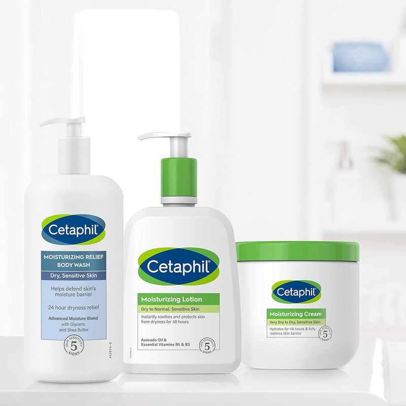 Cetaphil Body Wash, NEW Moisturizing Relief Body Wash for Sensitive Skin, Creamy Rich Formula Gently Cleanses and Gives 24 Hr Relief to Dry Skin,Hypoallergenic, Fragrance Free, 20 oz - Premium Body Wash from Visit the Cetaphil Store - Just $15.99! Shop now at Handbags Specialist Headquarter