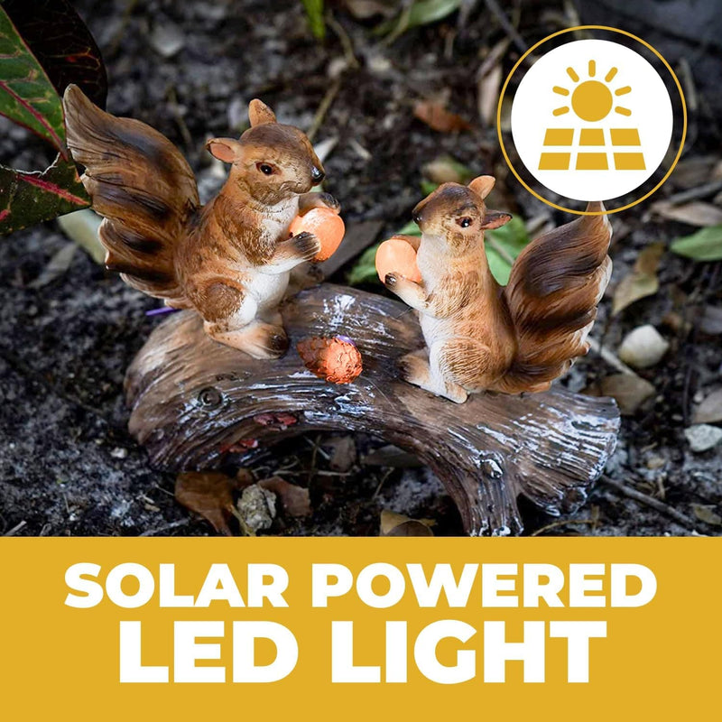 Dawhud Direct Squirrels on a Log Solar Light for Home and Outdoor Decor, Squirrels Solar Powered Flickering LED Garden Light Backyard Woodland Decoration - Premium Lawn & Garden from Visit the Dawhud Direct Store - Just $26.99! Shop now at Handbags Specialist Headquarter