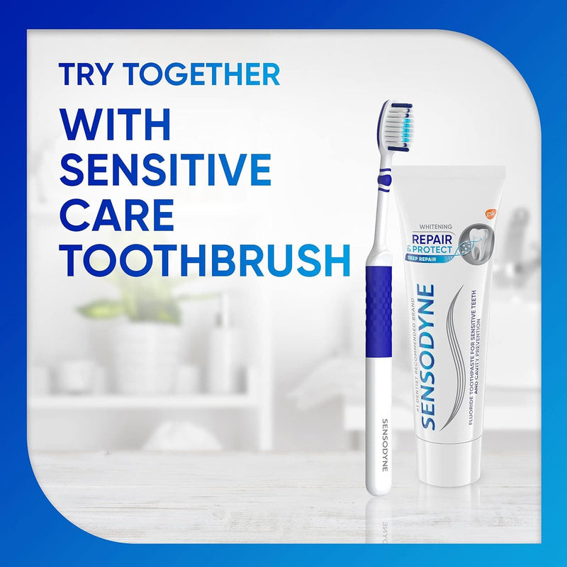Sensodyne Repair and Protect Whitening Toothpaste, Toothpaste for Sensitive Teeth and Cavity Prevention, 3.4 oz (Pack of 2) - Premium Health Care from Visit the Sensodyne Store - Just $19.99! Shop now at Handbags Specialist Headquarter