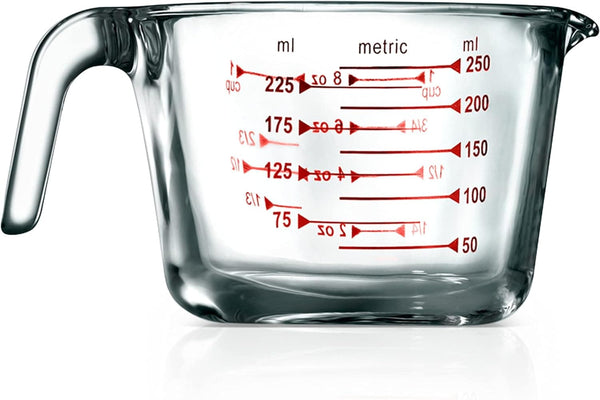 NutriChef 2 Pieces Measuring Cups - BPA-Free Premium Heat Resistant Borosilicate Glass Measuring Cups w/ Handle, Precise Measurement w/ Oz & Ml Scale in 500ml & 1000ml, Microwave & Oven Safe - Premium Cookware from Visit the NutriChef Store - Just $30.99! Shop now at 