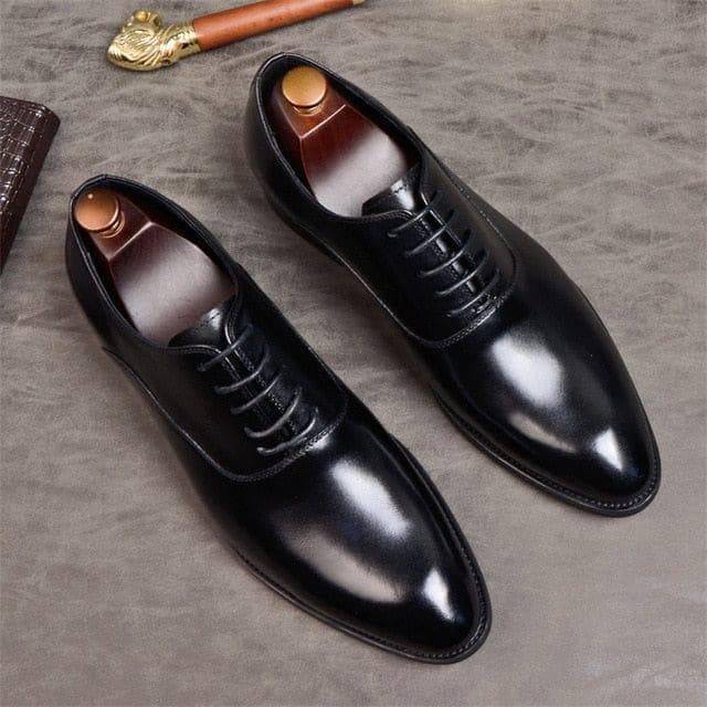 Formal Shoes Genuine Leather Oxford Shoes Wedding Shoes Laces Leather Brogues - Premium Men's shoes from eprolo - Just $79.99! Shop now at Handbags Specialist Headquarter