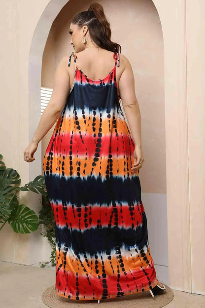 Plus Size Tie-Shoulder Maxi Dress.
