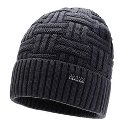 winter men's youth windproof wool hat wild tide winter men's knit hat plus velvet cold warm hat - Premium Men caps from eprolo - Just $18.99! Shop now at Handbags Specialist Headquarter