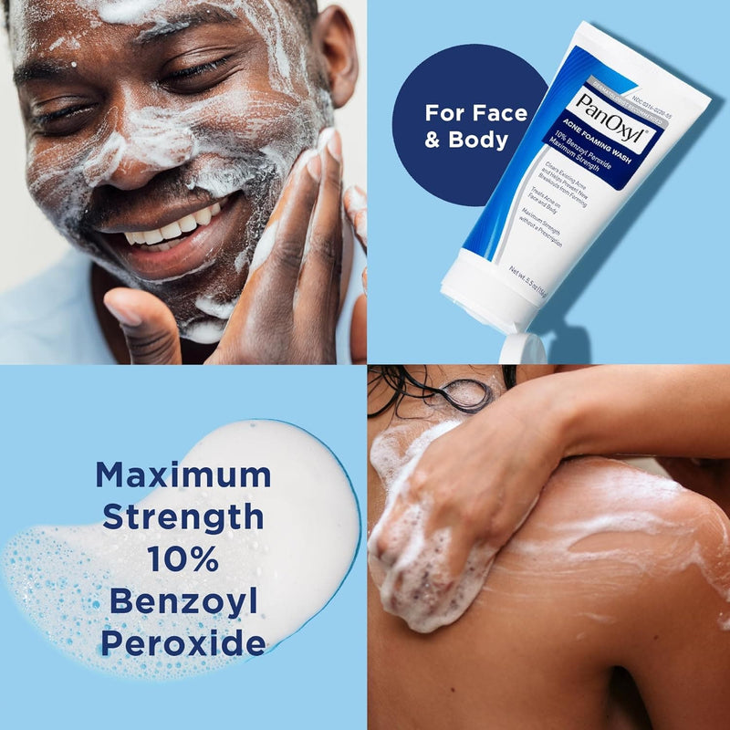 PanOxyl Acne Foaming Wash Benzoyl Peroxide 10% Maximum Strength Antimicrobial, 5.5 Oz - Premium Skin Care from Visit the PanOxyl Store - Just $8.99! Shop now at Handbags Specialist Headquarter