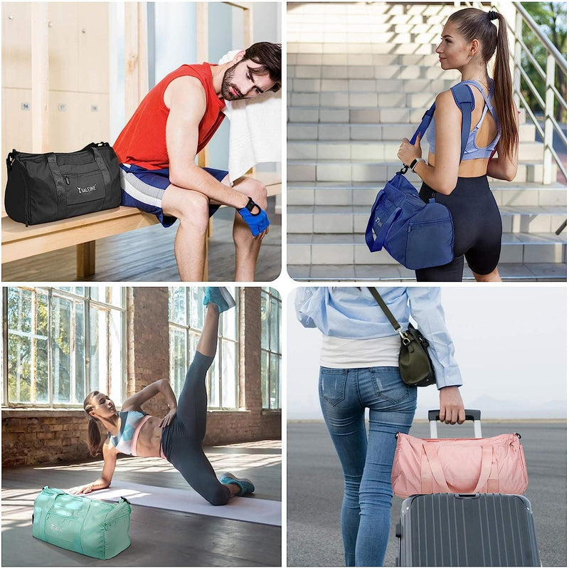BALEINE Gym Bag for Women and Men, Small Duffel Bag for Sports, Gyms and Weekend Getaway, Waterproof Dufflebag with Shoe and Wet Clothes Compartments, Lightweight Carryon Gymbag (Black) - Premium Travel Duffels from Visit the BALEINE Store - Just $35.99! Shop now at Handbags Specialist Headquarter