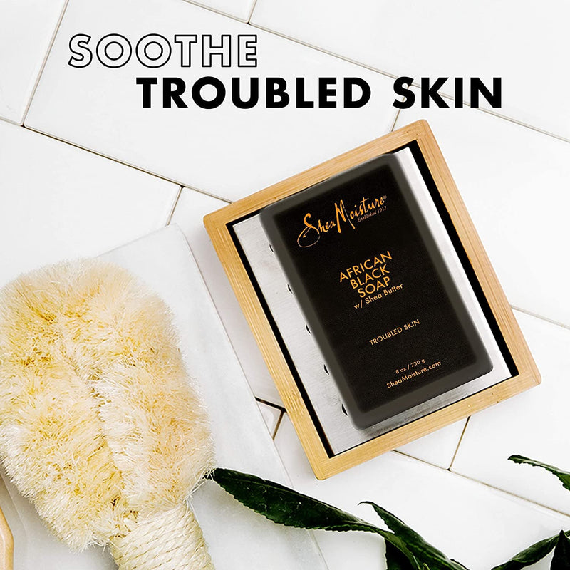SheaMoisture Face and Body Bar for Oily, Blemish-Prone Skin African Black Soap Paraben Free, facial cleanser, 3.5 Ounce (Pack of 4) - Premium BATH AND BODY Towel Set from Visit the SheaMoisture Store - Just $12.99! Shop now at Handbags Specialist Headquarter