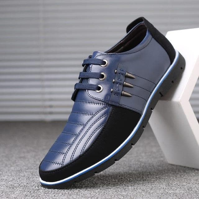 Men genuine leather shoes High Quality Elastic band Fashion design Solid Tenacity Comfortable Men's shoes big sizes - Premium Men's shoes from eprolo - Just $56.12! Shop now at Handbags Specialist Headquarter
