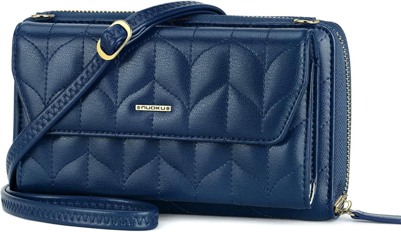 nuoku Womens RFID Wallet Purse Wristlet Crossbody Clutch with Zip Around 2 Strap - Premium Wristlets from Visit the nuoku Store - Just $49.99! Shop now at Handbags Specialist Headquarter