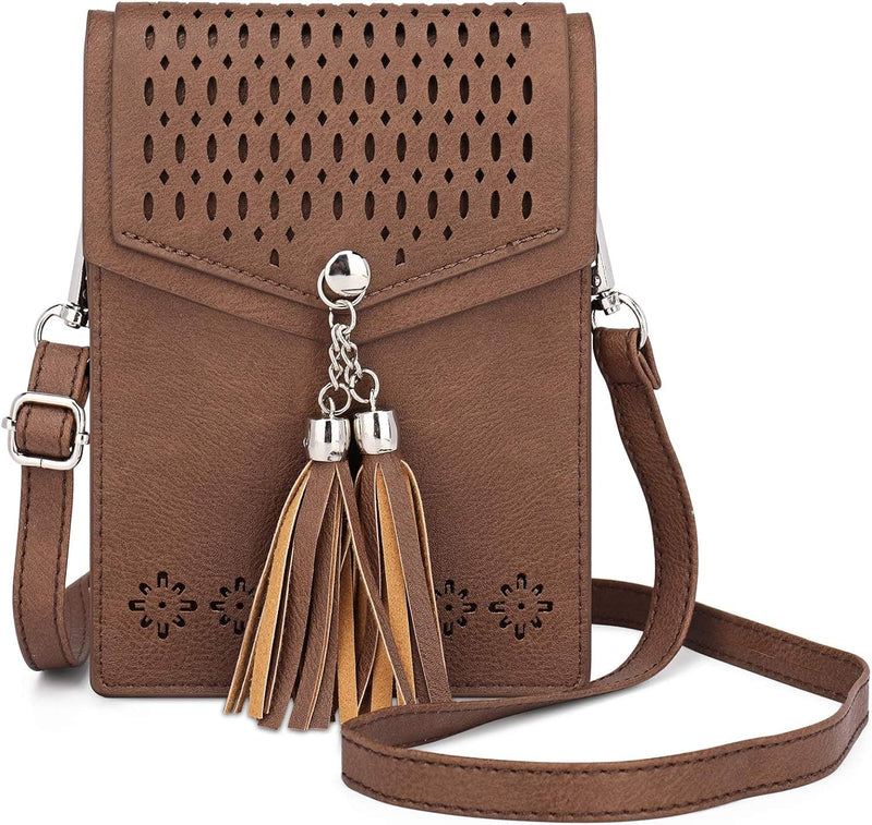 seOSTO Womens Small Crossbody Bag, Tassel Cell Phone Purse Holder Wallet… - Premium Crossbody Bags from Visit the seOSTO Store - Just $31.99! Shop now at Handbags Specialist Headquarter