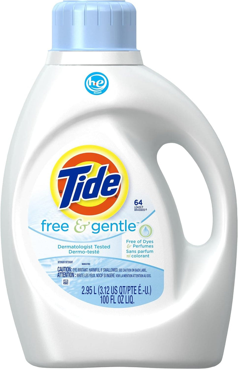 Tide Free & Gentle Liquid Laundry Detergent 100 loads 146 fl oz HE Compatible - Premium Liquid Laundry Detergent from Visit the Tide Store - Just $20.99! Shop now at Handbags Specialist Headquarter