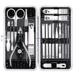 Yougai Manicure Set Nail Clippers Pedicure Kit -18 Pieces Stainless Steel Manicure Kit, Professional Grooming Kits, Nail Care Tools with Luxurious Travel Case, Black - Premium Hand, Foot & Nail Tools from Visit the Yougai Store - Just $23.99! Shop now at Handbags Specialist Headquarter