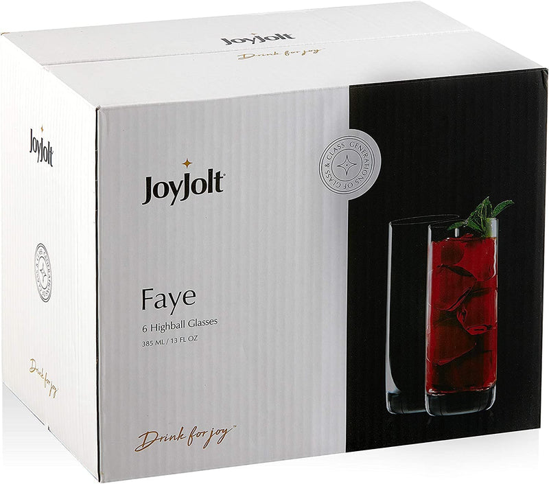 Highball Glasses, 6pc Tall Glass Sets. Lead-Free Crystal Glass Drinking Glasses. Water Glasses, Mojito Glass Cups, Tom Collins Bar Glassware, and Mixed Drink Cocktail Glass Set - Premium DECOR from Visit the JoyJolt Store - Just $34.99! Shop now at Handbags Specialist Headquarter
