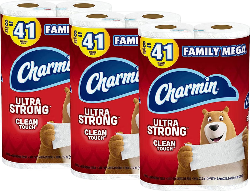 Charmin Ultra Strong Clean Touch Toilet Paper, 24 Family Mega Rolls = 123 Regular Rolls - Premium Toilet Paper from Visit the Charmin Store - Just $50.99! Shop now at Handbags Specialist Headquarter