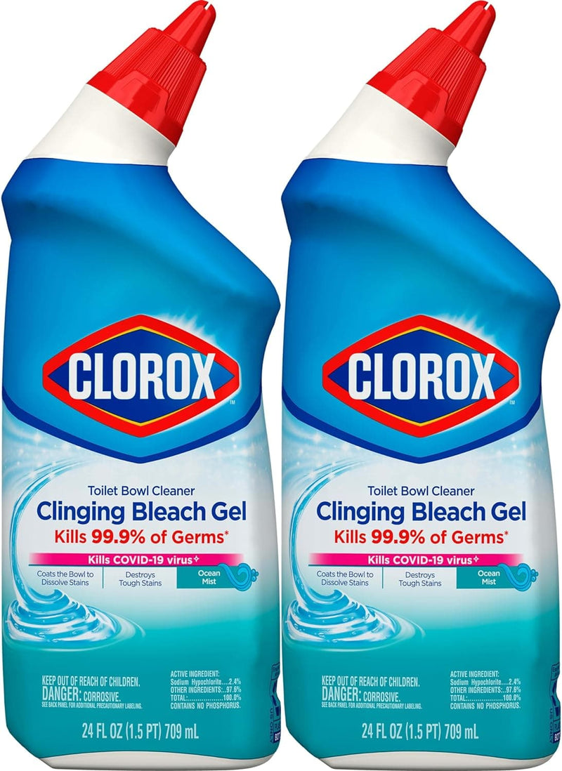 Clorox Toilet Bowl Cleaner, Clinging Bleach Gel, Ocean Mist - 24 Ounces, Pack of 2 - Premium Bath and body from Visit the Clorox Store - Just $7.99! Shop now at Handbags Specialist Headquarter