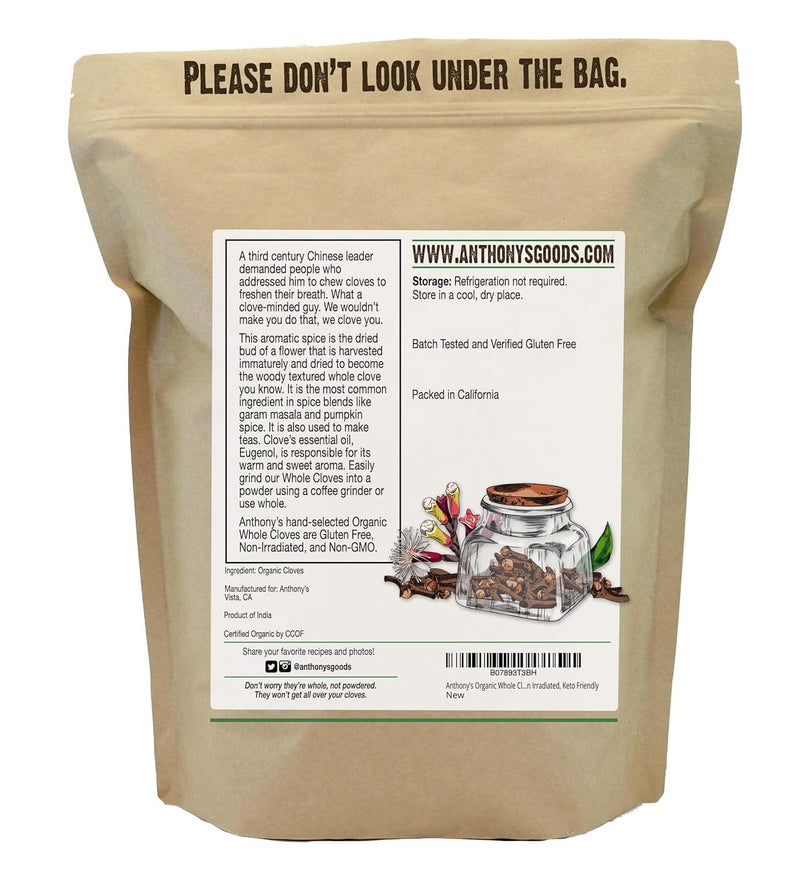 Organic Whole Cloves, 1 lb, Gluten Free, Non GMO, Non Irradiated, Keto Friendly - Premium Health Care from Visit the Anthony's Store - Just $33.99! Shop now at Handbags Specialist Headquarter