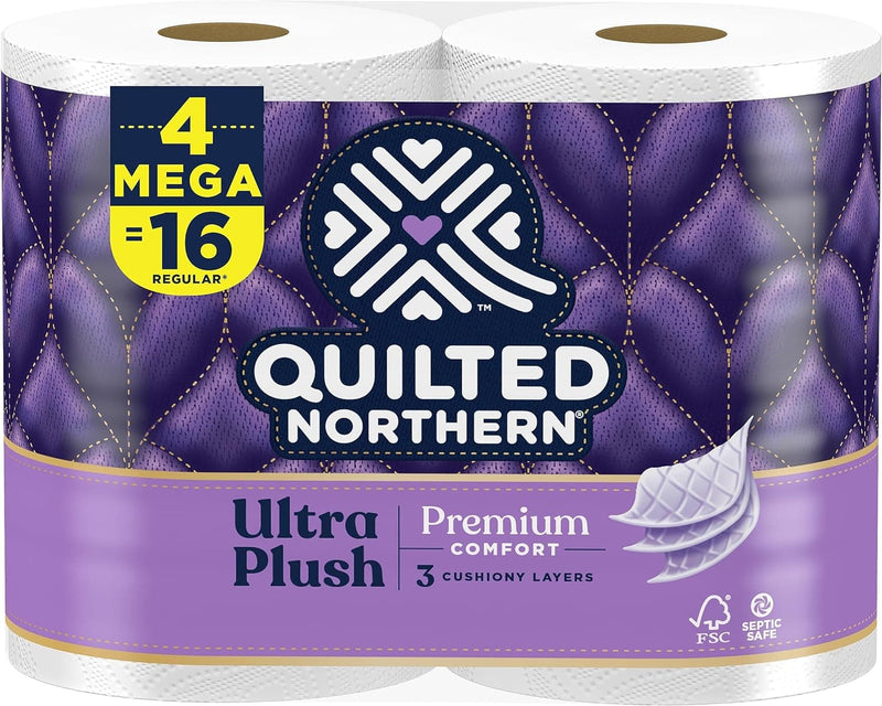 Quilted Northern Ultra Plush Toilet Paper, 6 Mega Rolls = 24 Regular Rolls ( packaging may vary ) - Premium Toilet Paper from Visit the Quilted Northern Store - Just $12.99! Shop now at Handbags Specialist Headquarter