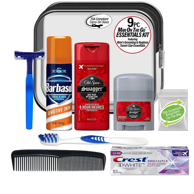 Convenience Kits International Men's Deluxe, 9-Piece Kit with Travel Size TSA Compliant Essentials , Featuring: Old Spice Products in Reuseable Toiletry Bag - Premium Bath & Shower Sets from Visit the Convenience Kits International Store - Just $16.99! Shop now at Handbags Specialist Headquarter
