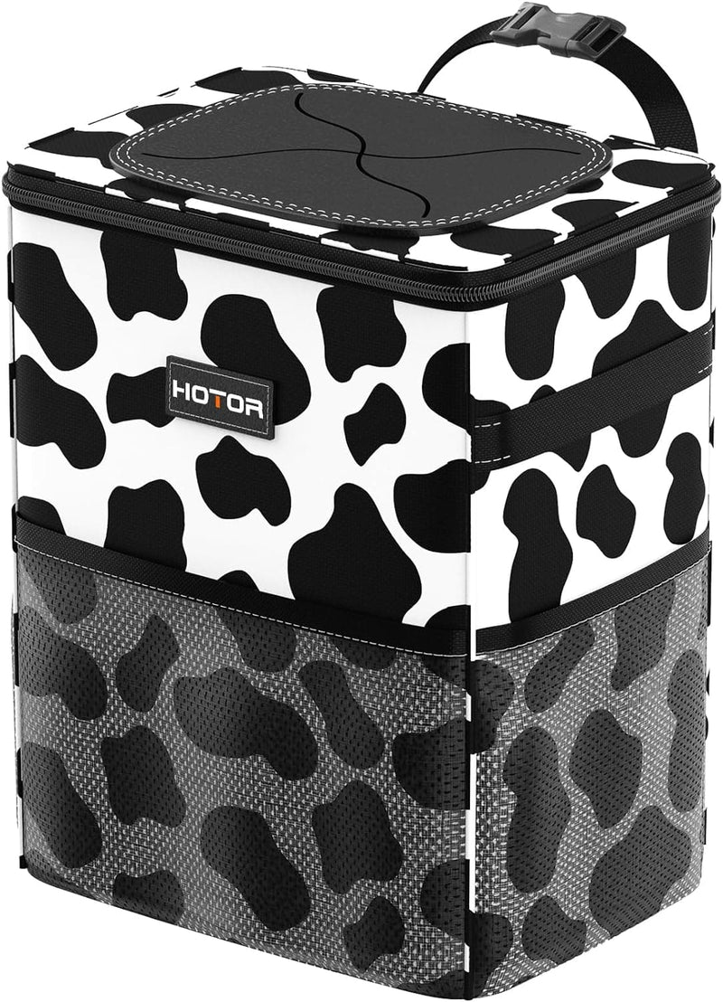 HOTOR Trash Can with Lid and Storage Pockets, 100% Leak-Proof Organizer, Waterproof Garbage Can, Multipurpose Trash Bin for Car - Black - Premium Auto accessories from Visit the HOTOR Store - Just $17.99! Shop now at Handbags Specialist Headquarter