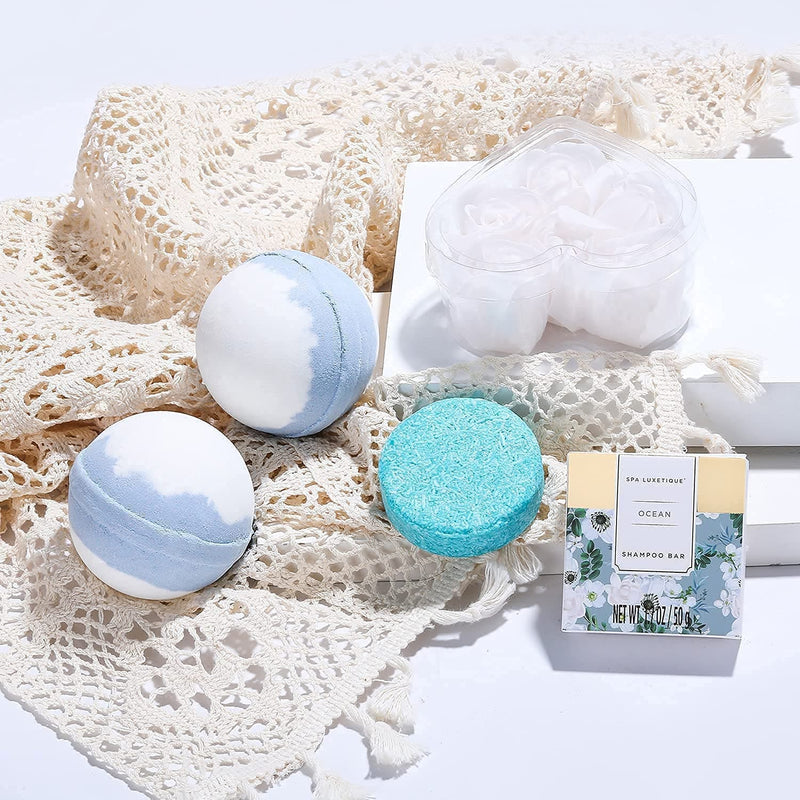 Luxury Spa Gifts for Women, 15pcs Spa Gift Set Includes Bath Bombs, Essential Oil, Hand Cream, Bath Salt and Luxury Tote Bag, Gift for Women - Premium Bag from Visit the spa luxetique Store - Just $62.98! Shop now at Handbags Specialist Headquarter