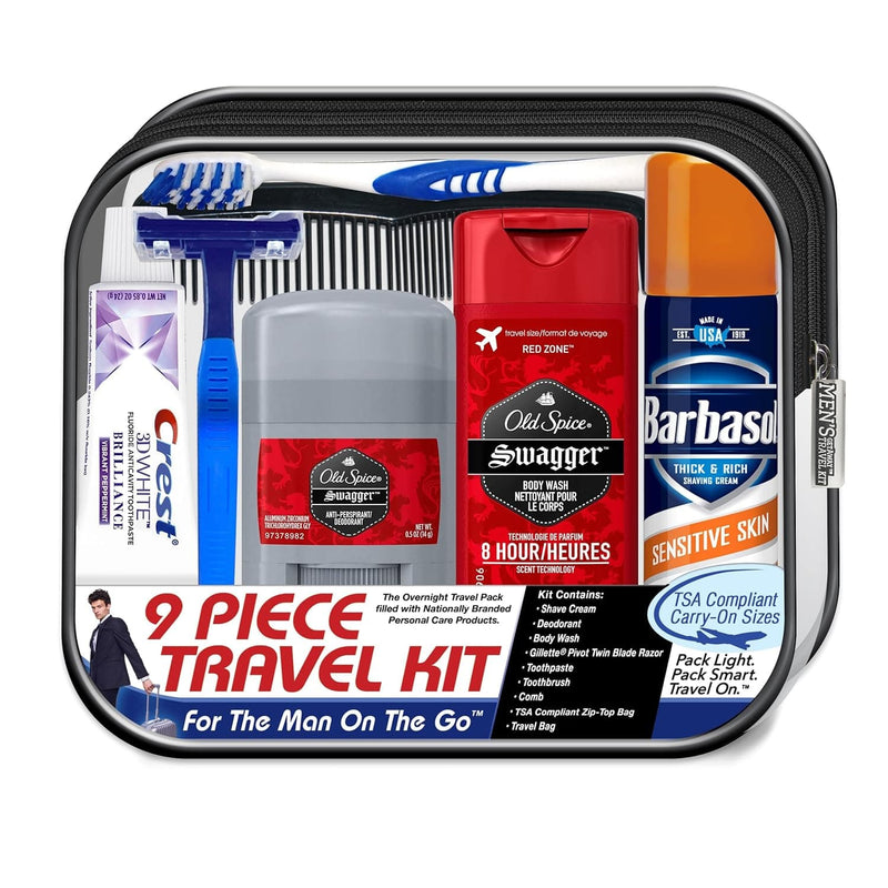 Convenience Kits International Men's Deluxe, 9-Piece Kit with Travel Size TSA Compliant Essentials , Featuring: Old Spice Products in Reuseable Toiletry Bag - Premium Bath & Shower Sets from Visit the Convenience Kits International Store - Just $16.99! Shop now at Handbags Specialist Headquarter