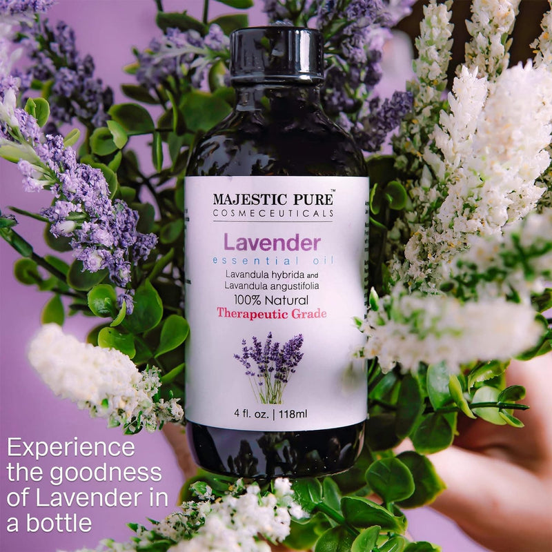 MAJESTIC PURE Lavender Essential Oil with Therapeutic Grade, for Aromatherapy, Massage and Topical uses, 4 fl oz - Premium Oil from Visit the MAJESTIC PURE Store - Just $17.42! Shop now at Handbags Specialist Headquarter