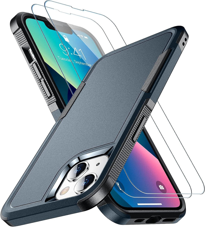 iPhone 13 Case/iPhone 14 Case, [10 FT Military Grade Drop Protection] [with 2 pcs Tempered Glass Screen Protector] Cover for iPhone 13 & 14 6.1 inch (Black) - Premium Phone Case from Visit the SPIDERCASE Store - Just $17.99! Shop now at Handbags Specialist Headquarter