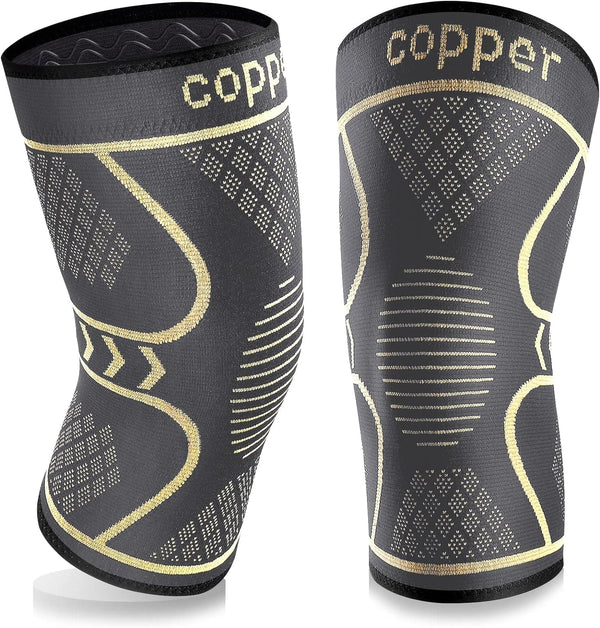 Copper Knee Braces for Women and Men 2 Pack, Knee Compression Sleeve for Knee Pain, Arthritis,ACL, Meniscus Tear, Joint Pain Relief, Knee Support for Running, Working Out, Fitness, Weightlifting - Premium Health Care from Visit the Qishytio Store - Just $23.99! Shop now at Handbags Specialist Headquarter