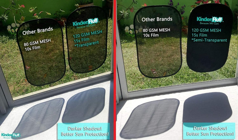kinder Fluff Car Window Shade (4Pack)-The Only Certified Car Window Sun Shade for Baby Proven to Block 99.95% UVR - Mom's Choice Gold Award Winning - Car Seat Sun Protection - Premium AUTO from Visit the kinder Fluff Store - Just $23.99! Shop now at Handbags Specialist Headquarter