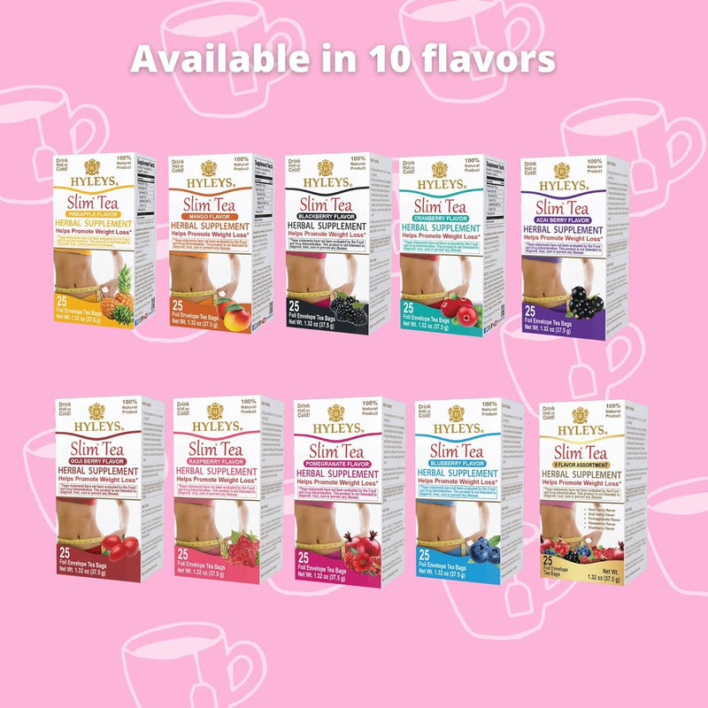 Hyleys Slim Tea 5 Flavor Assortment - Weight Loss Herbal Supplement Cleanse and Detox - 25 Tea Bags (1 Pack) - Premium Health Care from Visit the HYLEYS Tea Store - Just $8.99! Shop now at Handbags Specialist Headquarter