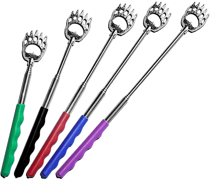 RMS 5 Pack Telescoping Back Scratcher - Extendable Telescope Back Scratchers - Bear Claw Metal Telescopic Backscratcher Eliminating Back Itching in Black, Blue, Green, Purple, Red Color - Premium Health Care from Visit the RMS Store - Just $17.99! Shop now at Handbags Specialist Headquarter
