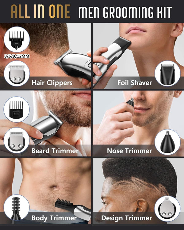 Ufree Beard Trimmer for Men, Waterproof Electric Razor Nose Hair Trimmer, Cordless Hair Clippers Shavers for Men, Mustache Body Face Beard Grooming Kit, Gifts for Men Husband Father - Premium Hair Cutting Tools from Visit the Ufree Store - Just $59.99! Shop now at Handbags Specialist Headquarter