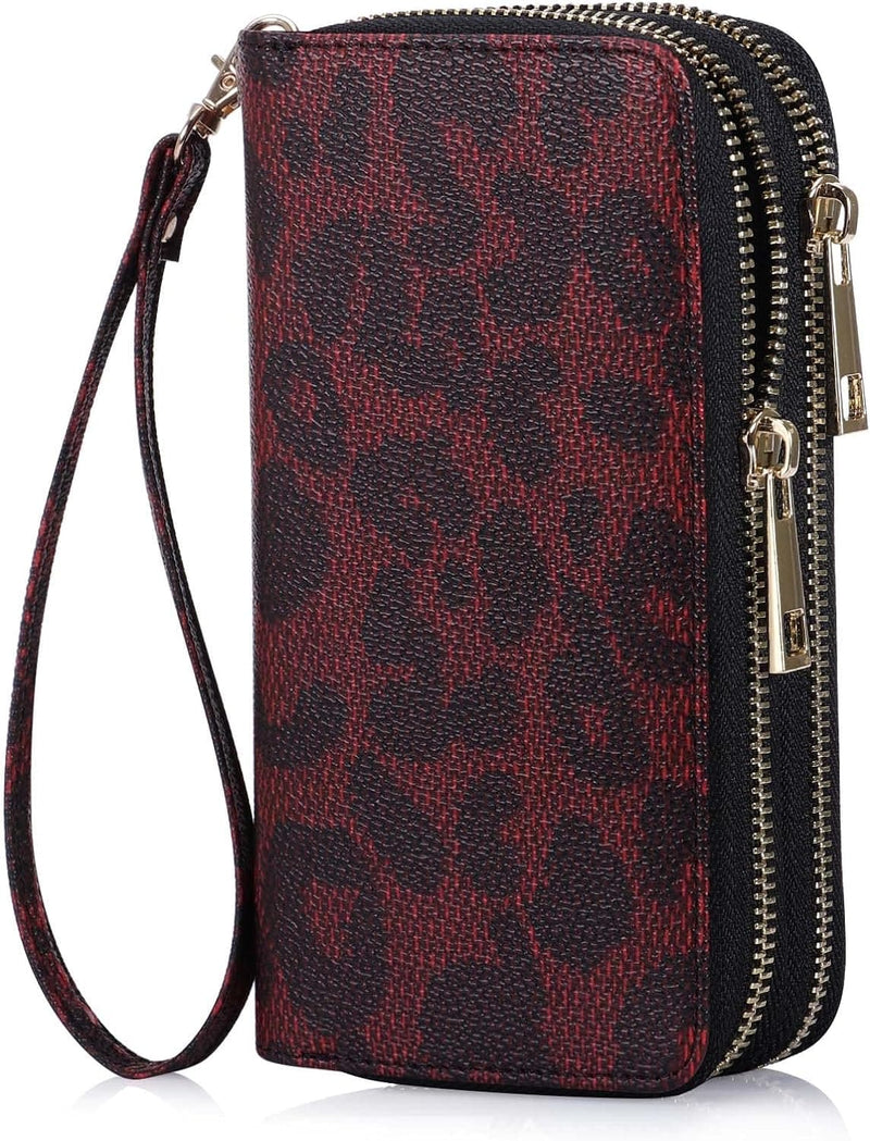 HAWEE Cellphone Wallet for Women Dual Zipper Long Purse with Removable Wristlet - Premium Wristlets from Brand: HAWEE - Just $34.99! Shop now at Handbags Specialist Headquarter