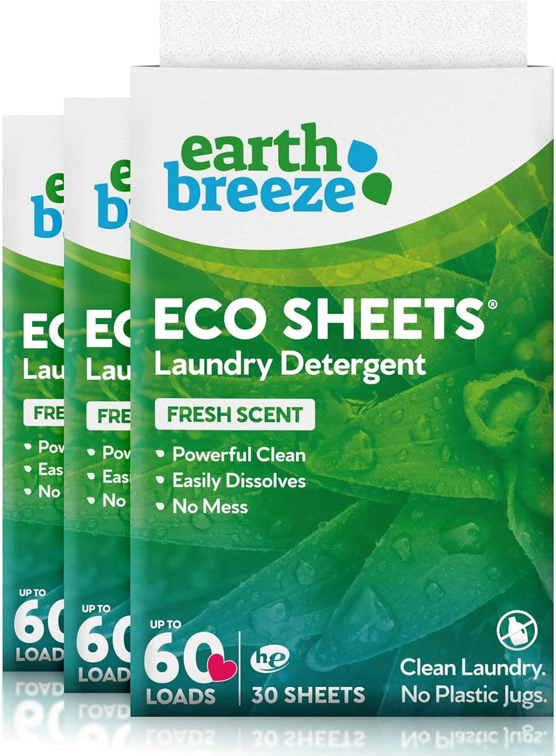 Earth Breeze Laundry Detergent Sheets - Fresh Scent - No Plastic Jug (60 Loads) 30 Sheets, Liquidless Technology… - Premium Laundry Detergent from Brand: Earth Breeze - Just $25.99! Shop now at Handbags Specialist Headquarter