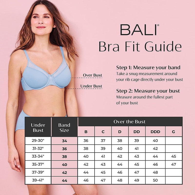 Bali womens One Smooth U Ultra Light Bra, Underwire T-Shirt Bra, Convertible Straps, DF3439 - Premium Everyday Bras from Brand: Bali - Just $30.40! Shop now at Handbags Specialist Headquarter
