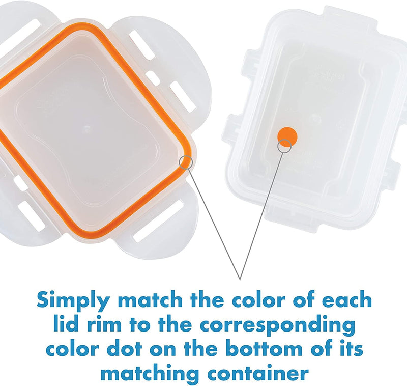 LocknLock Easy Essentials Color Mates Food Storage lids/Airtight containers, BPA Free, 18 Piece, Clear - Premium Kitchen Helpers from Visit the LOCK & LOCK Store - Just $37.99! Shop now at Handbags Specialist Headquarter