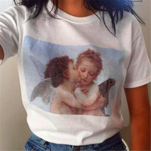 Women's Fashion You Cant Hang with Us Three Angels Tee Cry Me A River Casual Fun T-Shirt Letter Print tops - Premium Women's T Shirt from eprolo - Just $14.88! Shop now at Handbags Specialist Headquarter