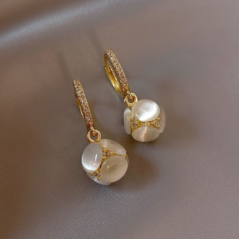 Light And Luxurious Opal Earrings Fashionable Temperament Niche Design Exquisite Earrings Senior Sense Earrings Female Autumn And Winter - Premium earring from eprolo - Just $17.99! Shop now at Handbags Specialist Headquarter