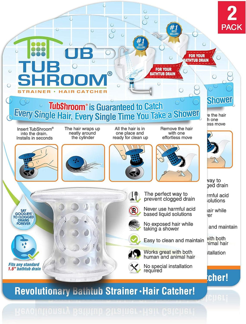 TubShroom Tub Hair Catcher Protector, Fits 1.5" - 1.75" Drain, Gray - Premium SOAP from Visit the TubShroom Store - Just $18.99! Shop now at Handbags Specialist Headquarter