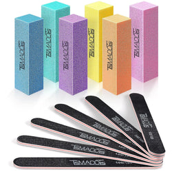 Nail Files and Buffer, TsMADDTs Professional Manicure Tools Kit Rectangular Art Care Buffer Block Tools 100/180 Grit 12Pcs/Pa(Black) - Premium Hand, Foot & Nail Tools from Visit the TsMADDTs Store - Just $8.99! Shop now at Handbags Specialist Headquarter