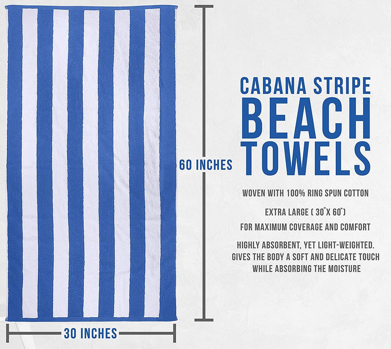 Utopia Towels Cabana Stripe Beach Towels - Oversized, Absorbent, Quick Dry - Premium TOWEL SET from Visit the Utopia Towels Store - Just $36.99! Shop now at Handbags Specialist Headquarter
