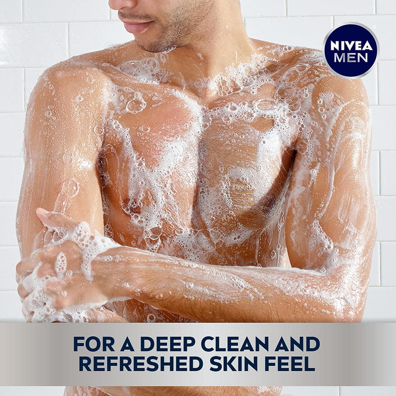Nivea Men DEEP Active Clean Charcoal Body Wash, Cleansing Body Wash with Natural Charcoal, 3 Pack of 16.9 Fl Oz Bottles - Premium Body Wash from Visit the NIVEA Store - Just $25.04! Shop now at Handbags Specialist Headquarter