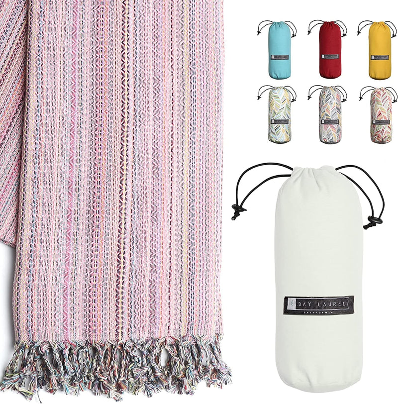 BAY LAUREL Turkish Beach Towel with Travel Bag - Sand-Free, Lightweight - Premium TOWEL SET from Visit the BAY LAUREL Store - Just $26.99! Shop now at Handbags Specialist Headquarter