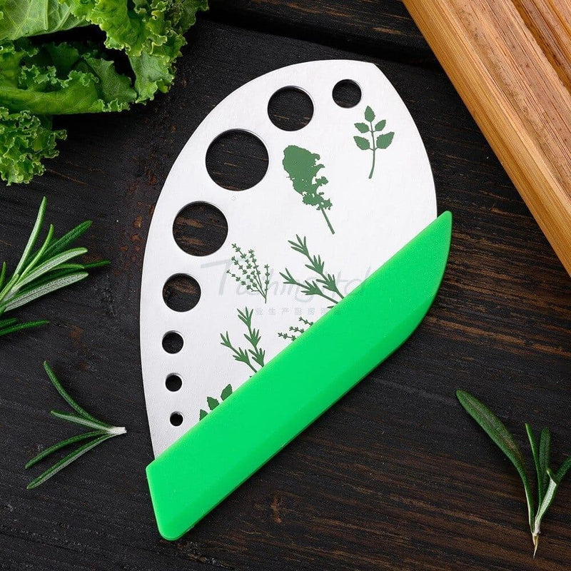 Home Kitchen Gadgets Fruit Vegetable Tools Vegetables Stripper Stainless Steel Hole Cutter 9-hole Herb Knife Vegetable Cutter - Premium Cook from eprolo - Just $13.52! Shop now at Handbags Specialist Headquarter