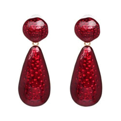JURAN Vintage Heart Crystal Statement Dangle Earrings Big Black Boho Earrings for Women Ethnic Jewelry Elegant Party Gift