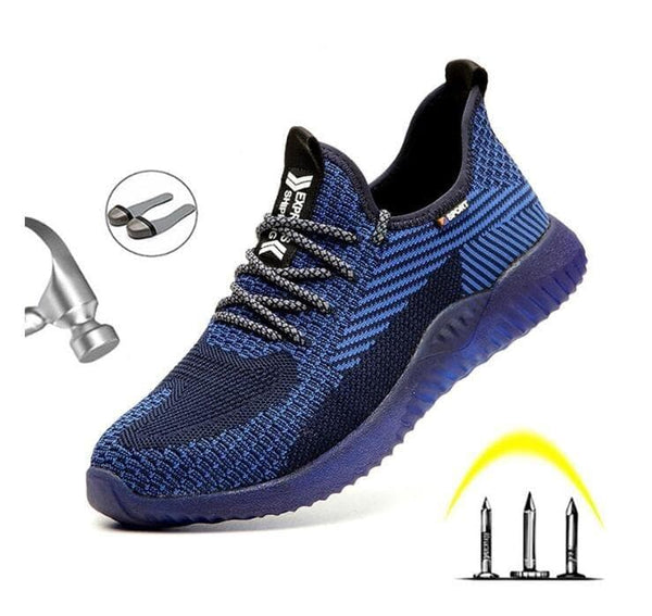 Men Steel Toe Safety Work Shoes Breathable Lightweight Comfortable Industrial Construction Shoes Puncture Proof Antislip - Premium Men's shoes from eprolo - Just $57.28! Shop now at Handbags Specialist Headquarter