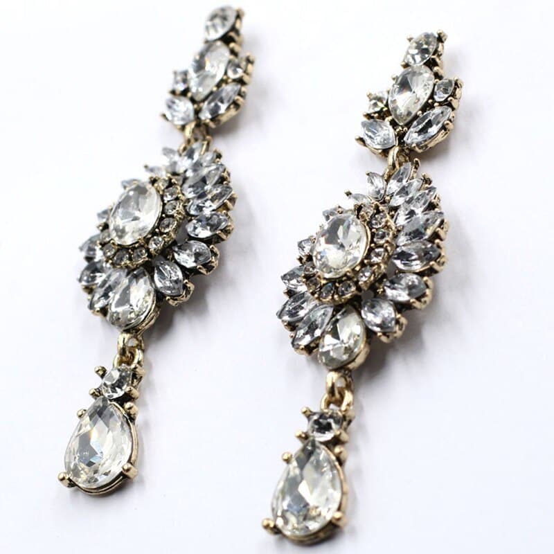 JURAN Full Crystal Earring New Fashion Charm Jewelry Crystal Earrings For Women Statement Stud Earrings R2203 - Premium Earring from eprolo - Just $17.99! Shop now at Handbags Specialist Headquarter