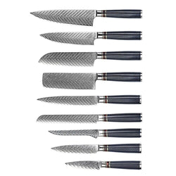 XSG 9Pcs Set Damascus Kitchen Knives Sharp Japanese VG10 Blade 67 Layers Stainless Steel Professional Chef Cooking Knife Set - Premium Cook from eprolo - Just $399.98! Shop now at Handbags Specialist Headquarter
