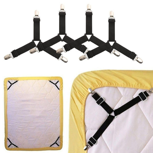 Bedding Article Accessory 4pcs  Nylon Buckle Elastic Band Non Slip Sheet Fixer Holder for Bed sheets Practical Bedspread - Premium Baby from eprolo - Just $30.08! Shop now at Handbags Specialist Headquarter